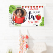 TWEE lieve aardbei Baby 2e tweede verjaardag Spandoek (Insitu)