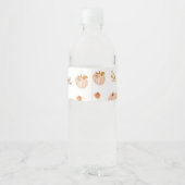 Twee lieve pompoen 2e verjaardag waterfles etiket (Achterkant)