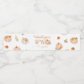 Twee lieve pompoen 2e verjaardag waterfles etiket (Enkel label)