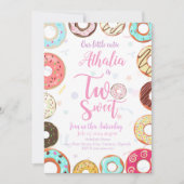 Twee lieve Schattigee Donuts 2e Verjaardag Kaart (Voorkant)