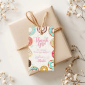 Twee lieve Schattigee Donuts Verjaardag Cadeaulabel