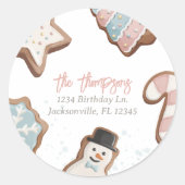 Twee lieve verjaardag retour adres label (Voorkant)