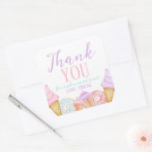 TWEE lieve verjaardag Vierkante Sticker (Envelop)