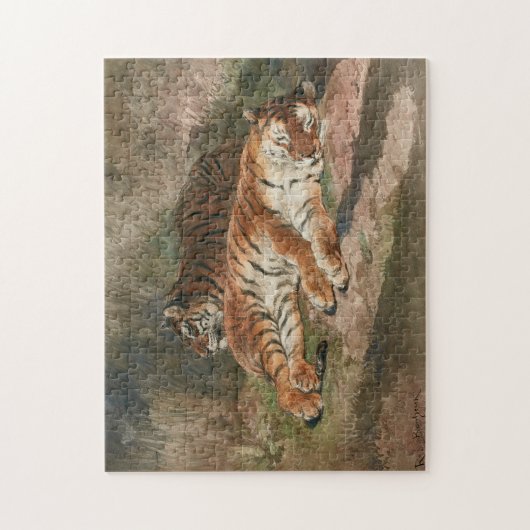 Twee liggende tijgers | Rosa Bonheur Legpuzzel (Verticaal)