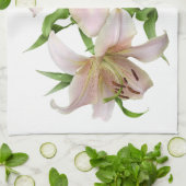 Twee lilies theedoek (Gevouwen)