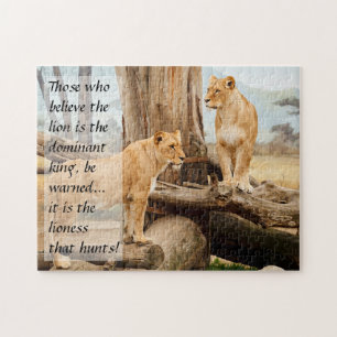Twee Lionesses Legpuzzel