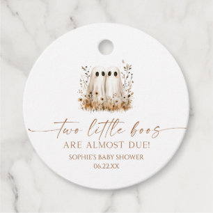 Twee Little Boos Ghost Wildflower Twins Baby showe Bedankjes Labels
