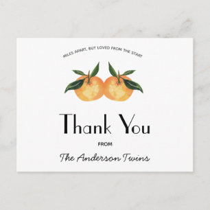 Twee Little Cuties Twin Baby shower per Mail Invit Briefkaart