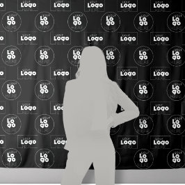 Twee Logo Zwart Step + Repeat Fotocabine Achtergro Wandkleed