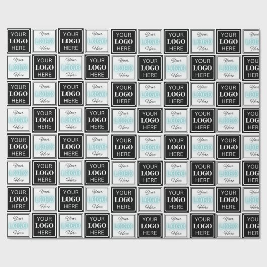 Twee Logos Evenement Wit Eenvoudig Achtergronddoek Cadeaupapier (Vlak)