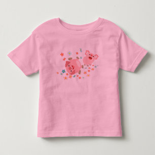 Twee luchtige Cartoon varkens in de T-shirt van de