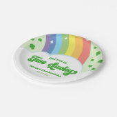 Twee Lucky Charm Rainbow 2e verjaardagsfeestje Papieren Bordje (Gekanteld)