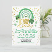 Twee Lucky Kind 2e verjaardag St Patrick's Day Kaart (Staand voorkant)