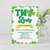 TWEE Lucky St. Patrick's Day 2e verjaardagsfeestje Kaart (Staand voorkant)