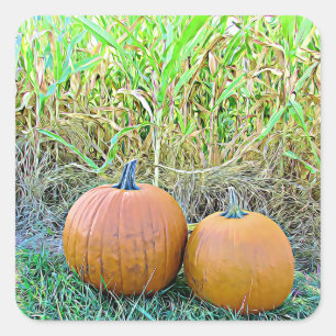 Twee luiers op Cornfield Halloween Stickers