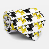 Twee luipaarden stropdas (Opgerold)