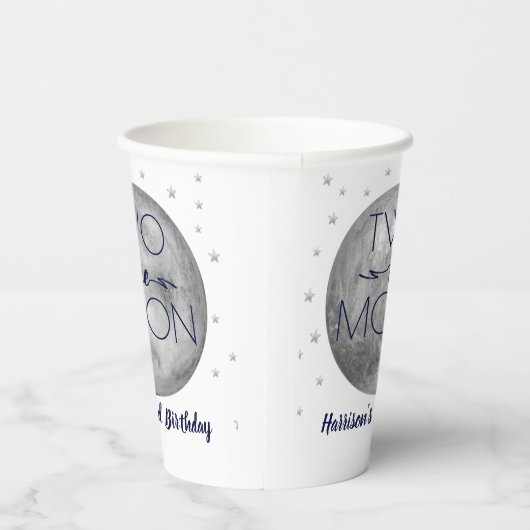 Twee maanden De maan 2e verjaardag Papieren Bekers (Rechts)