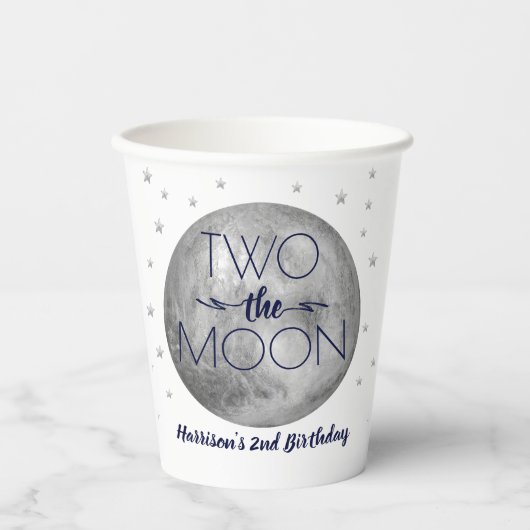 Twee maanden De maan 2e verjaardag Papieren Bekers (Voorkant)