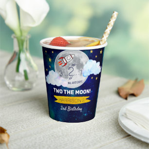 Twee maanden De maan 2e verjaardag Papieren Bekers