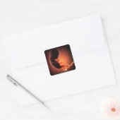 Twee maanden oude foetus vierkante sticker (Envelop)