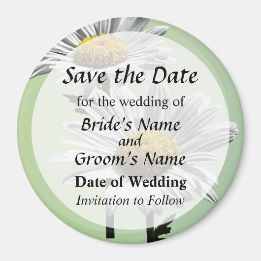 Twee madeliefjes in zonneschijn Save the Date Magneet (Voorkant)