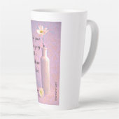 Twee madeliefjes Mattheüs 6:27 Latte Mok (Rechterhoek)