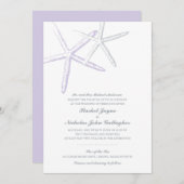 Twee magere zeester Lila grijs | Bruiloft Kaart (Voorkant / Achterkant)