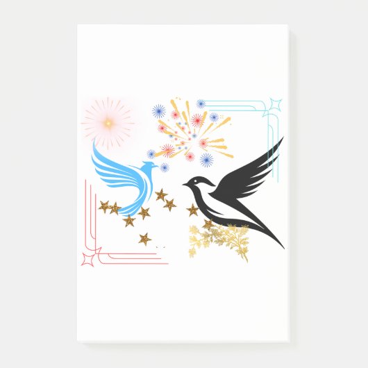 Twee majestueuze vogels post-it® notes (Voorkant)