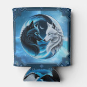 Twee majestueuze wolfskoppen blikjeskoeler (Achterkant)