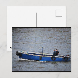 Twee Mannen en een Blauwe Boot Briefkaart
