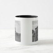 Twee mannen en twee vrouwen op een rodeo mok (Midden)