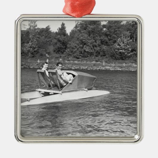 Twee Mannen Metalen Ornament (Voorkant)