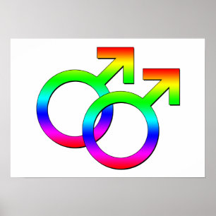 Twee mannetjes Poster