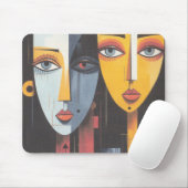 twee-meisje muismat (Met muis)