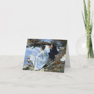 Twee meisjes Gevist door John Singer Sargent Bedankkaart