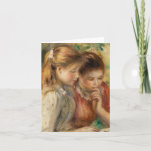 Twee meisjes lezen - Renoir Impressionist Painting Kaart