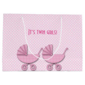 twee meisjes : polka dots - cadeautassen groot cadeauzakje (Achterkant)