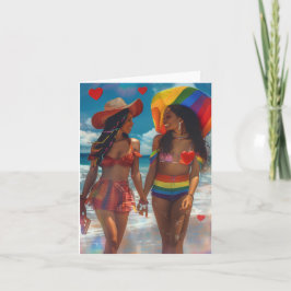 Twee meisjes valentine's liefde digitale kunst feestdagen kaart