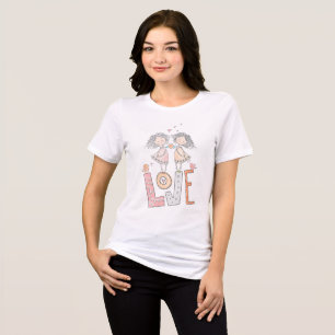 Twee meisjes verliefd Tri-Blend shirt