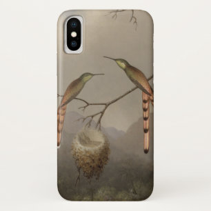 Twee mensvogels met hun jongen iPhone x hoesje