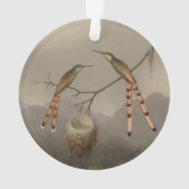 Twee mensvogels met hun jongen ornament (achterkant)