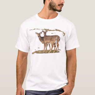 Twee met witte staart op alarm t-shirt