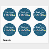 Twee minder vissen in de zee Bruiloft Stickers (Vel)