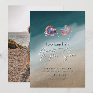 Twee minder vissen in de Zee Foto-Verloving Aankondiging