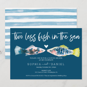 Twee minder vissen in de Zee stellen de uitnodigin Kaart