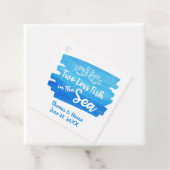 Twee minder vissen in de Zee Waterverf bruiloft Bedankjes Labels (In situ)