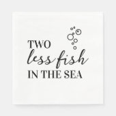 Twee minder vissen in het Zee bruiloft Servet (Voorkant)