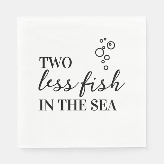 Twee minder vissen in het Zee bruiloft Servet (Voorkant)
