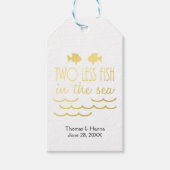 Twee minder vissen in het Zee huwelijk Cadeaulabel (Voorkant)