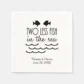 Twee minder vissen in het Zee huwelijk Servetten (Voorkant)